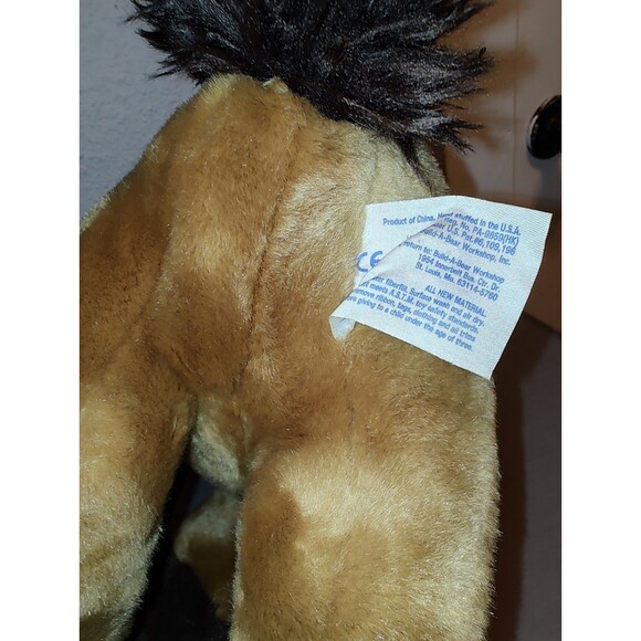 Build a Bear 16" Retired Brown and White Plush Stuffed Horse Brown Hoofs Babw - Picture 6 of 14
